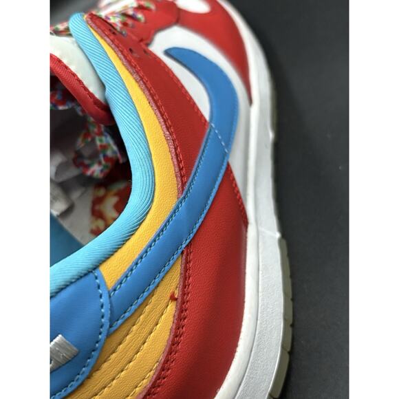 NIKE MEN DUNK LOW FRUITY PEBBLE RED/LASER BLUE/WHITE sz 10 DH8009-600 main image 13